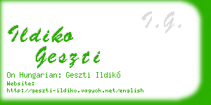 ildiko geszti business card